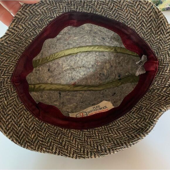 Vintage Pure British Wool Tweed Hat - Picture 4 of 6